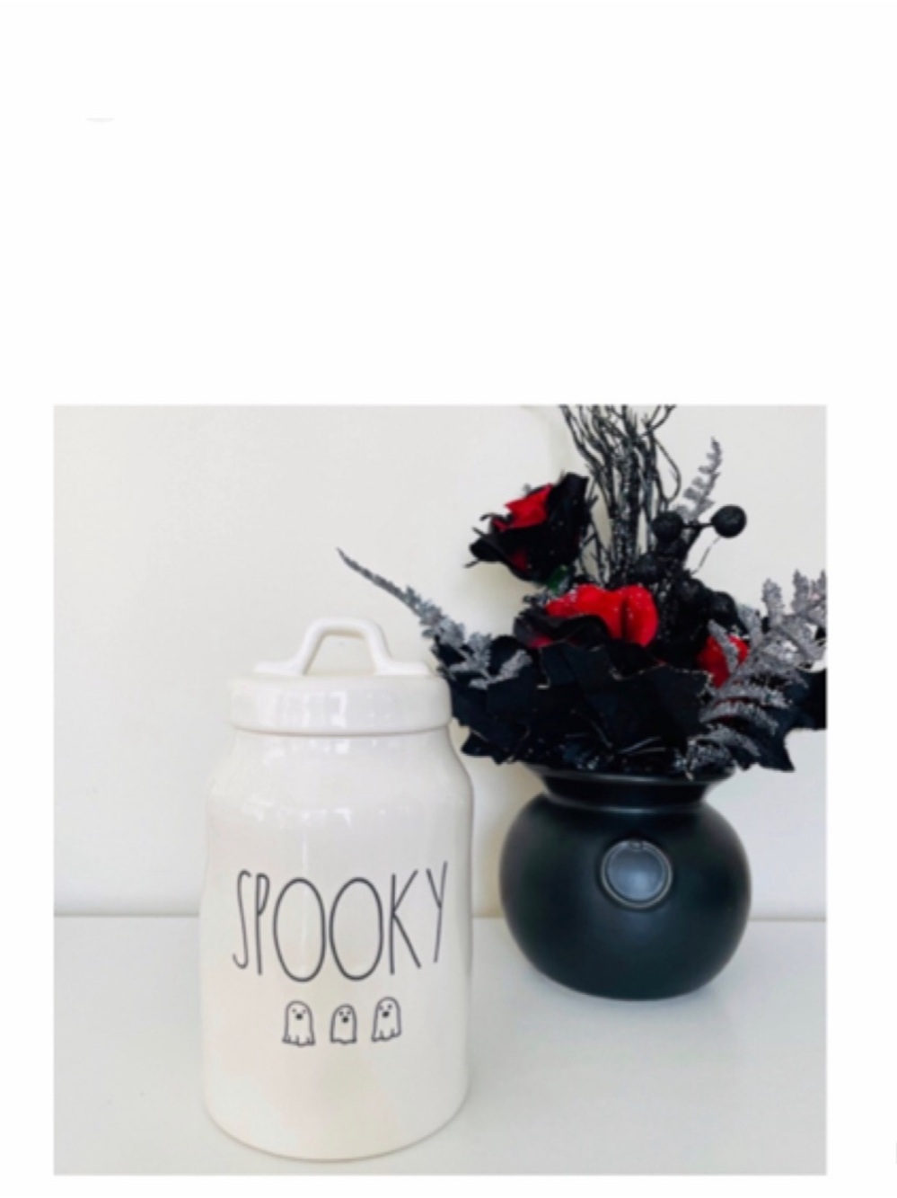 NEW Rae Dunn Spooky Ghost Canister Halloween Treat Jar 👻